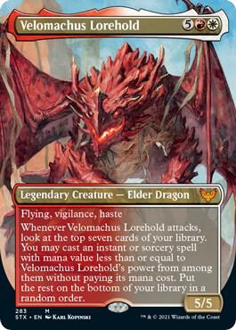 Velomachus Lorehold (Borderless) 283 card from Strixhaven: School of Mages