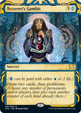 Tezzeret's Gambit 21 card from Strixhaven: Mystical Archive