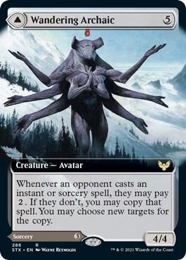 Wandering Archaic (Extended Art) 286 card from Strixhaven: School of Mages