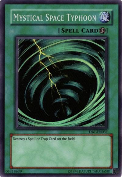 Mystical Space Typhoon DB1-EN031 card from Dark Beginning 1