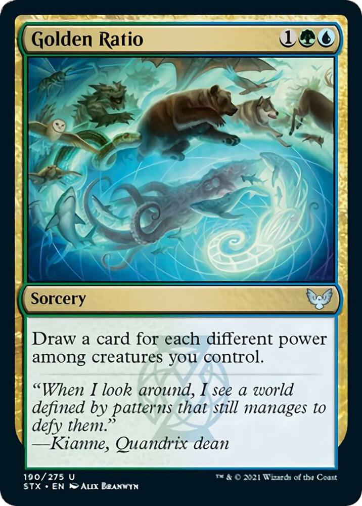 Golden Ratio 190 card from Strixhaven: School of Mages