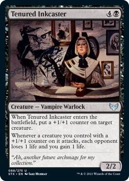 Tenured Inkcaster 88 card from Strixhaven: School of Mages