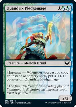 Quandrix Pledgemage 219 card from Strixhaven: School of Mages