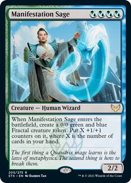 Manifestation Sage 205 card from Strixhaven: School of Mages