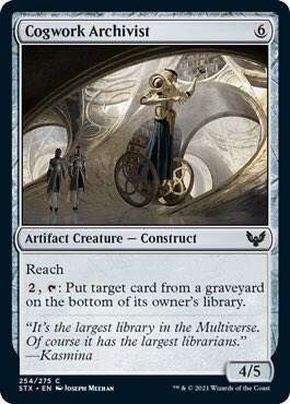 Cogwork Archivist 254 card from Strixhaven: School of Mages