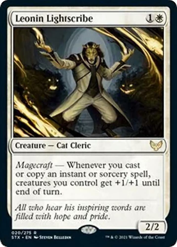 Leonin Lightscribe 20 card from Strixhaven: School of Mages