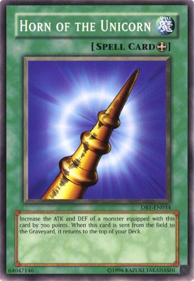 Horn of the Unicorn DB1-EN034 card from Dark Beginning 1