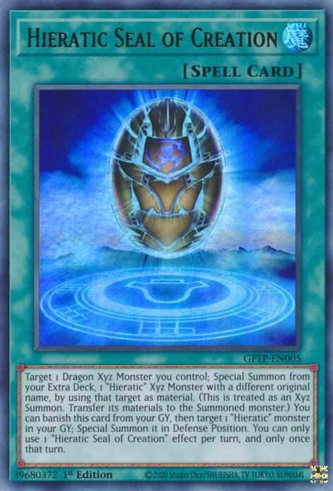 Hieratic Seal of Creation GFTP-EN005 card from Ghosts From the Past
