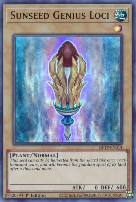 Sunseed Genius Loci GFTP-EN014 card from Ghosts From the Past