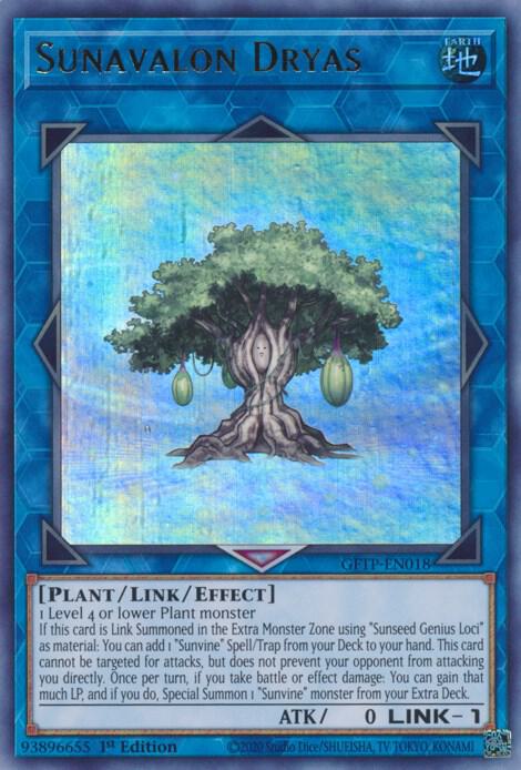 Sunavalon Dryas GFTP-EN018 card from Ghosts From the Past
