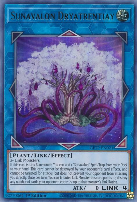 Sunavalon Dryatrentiay GFTP-EN021 card from Ghosts From the Past