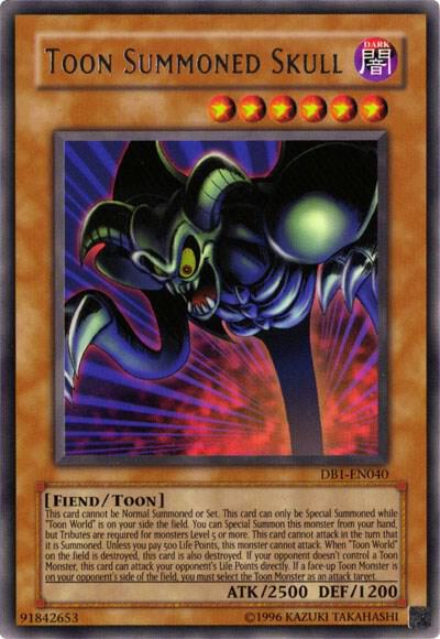 Toon Summoned Skull DB1-EN040 card from Dark Beginning 1