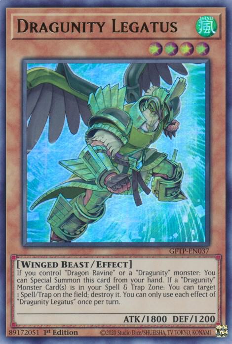 Dragunity Legatus GFTP-EN037 card from Ghosts From the Past