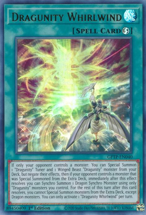 Dragunity Whirlwind GFTP-EN040 card from Ghosts From the Past