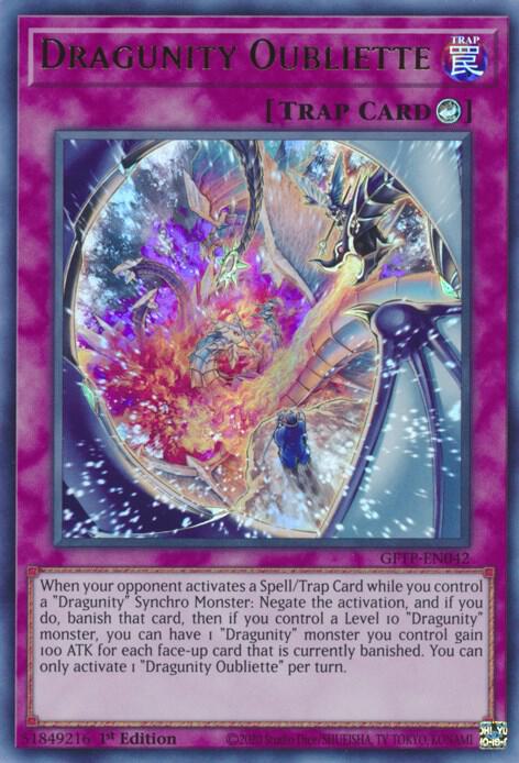 Dragunity Oubliette GFTP-EN042 card from Ghosts From the Past