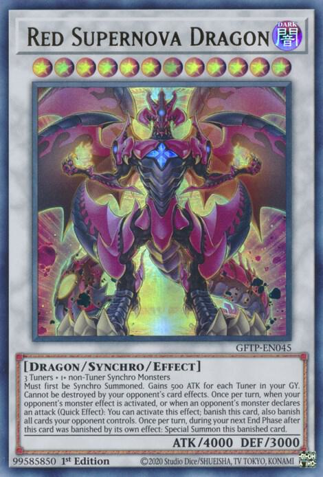 Red Supernova Dragon GFTP-EN045 card from Ghosts From the Past