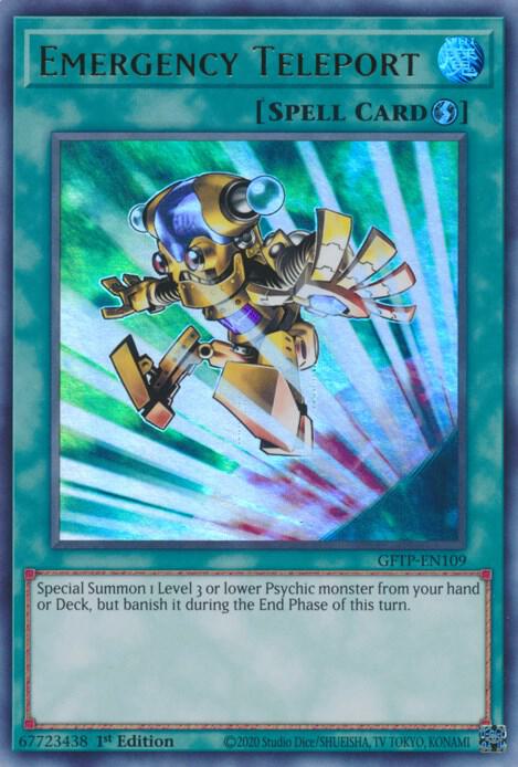 Emergency Teleport GFTP-EN109 card from Ghosts From the Past