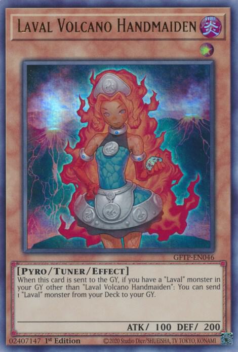 Laval Volcano Handmaiden GFTP-EN046 card from Ghosts From the Past