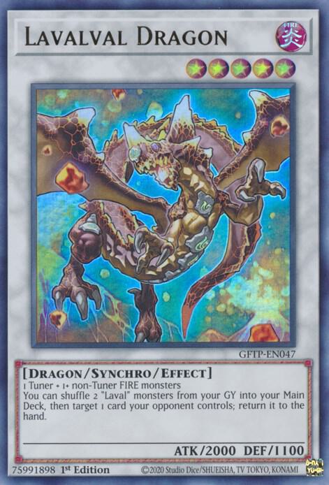 Lavalval Dragon GFTP-EN047 card from Ghosts From the Past