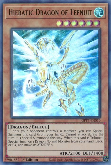 Hieratic Dragon of Tefnuit GFTP-EN050 card from Ghosts From the Past