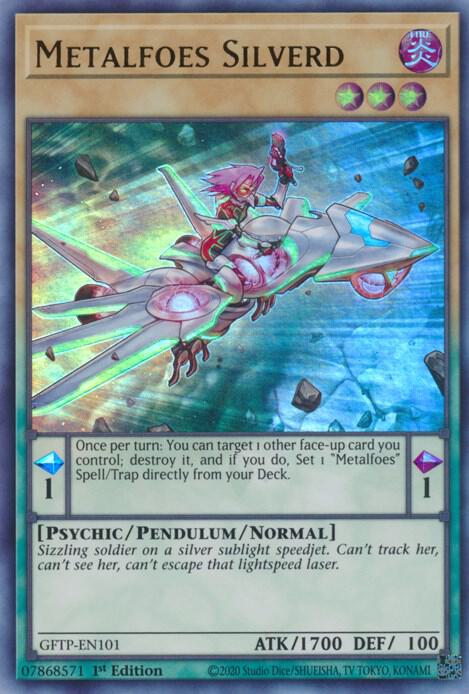 Metalfoes Silverd GFTP-EN101 card from Ghosts From the Past