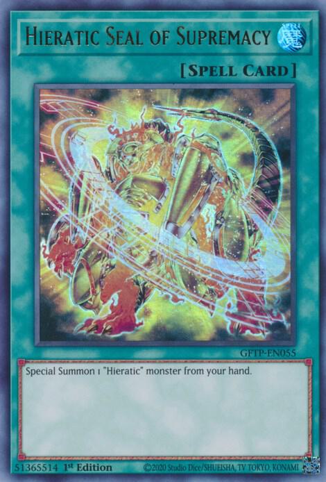 Hieratic Seal of Supremacy GFTP-EN055 card from Ghosts From the Past