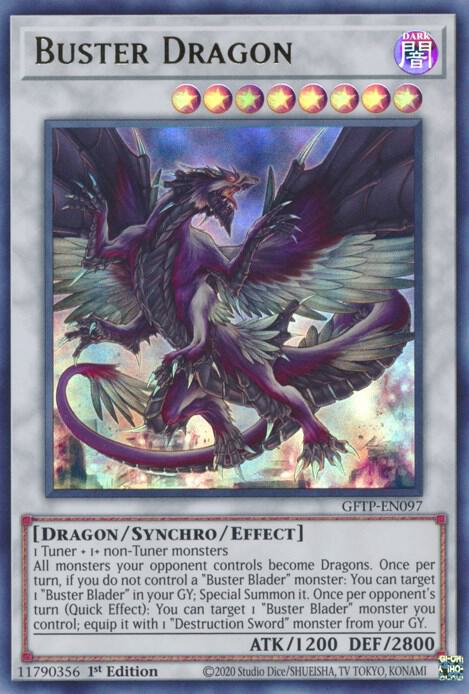 Buster Dragon GFTP-EN097 card from Ghosts From the Past