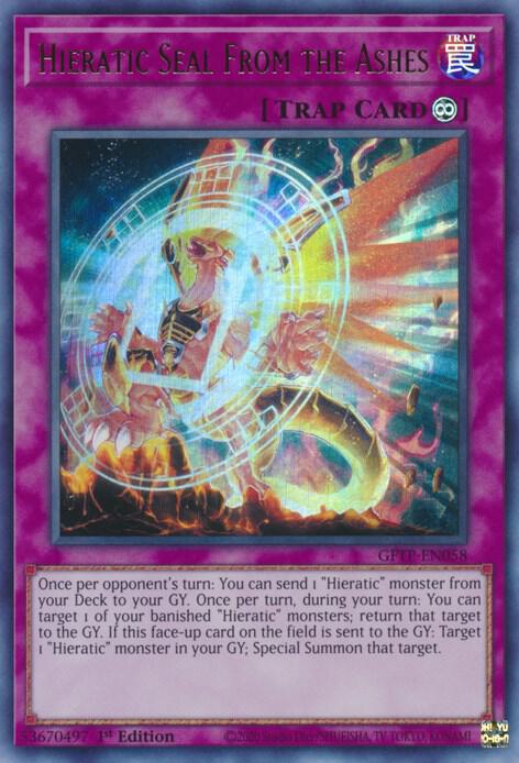 Hieratic Seal From the Ashes GFTP-EN058 card from Ghosts From the Past
