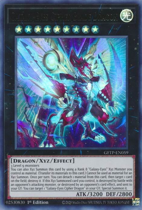 Galaxy-Eyes Cipher Blade Dragon GFTP-EN059 card from Ghosts From the Past
