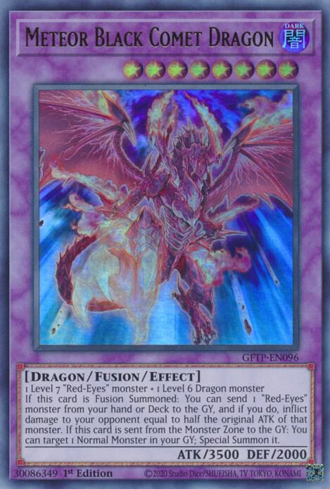 Meteor Black Comet Dragon GFTP-EN096 card from Ghosts From the Past