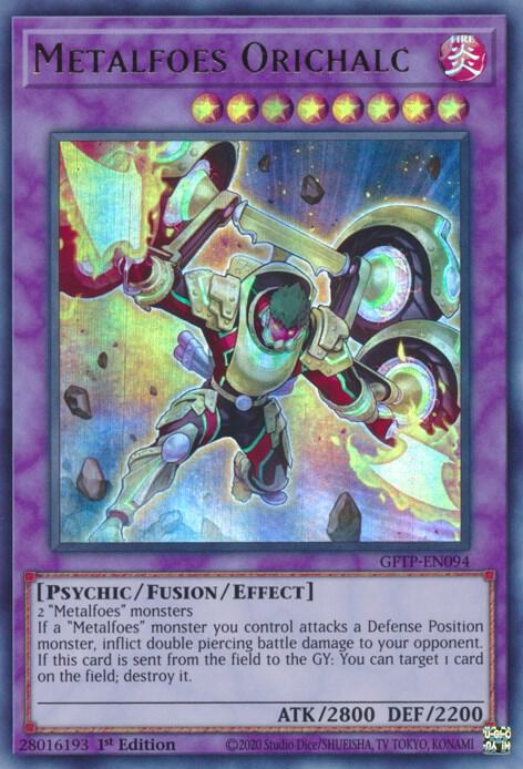 Metalfoes Orichalc GFTP-EN094 card from Ghosts From the Past