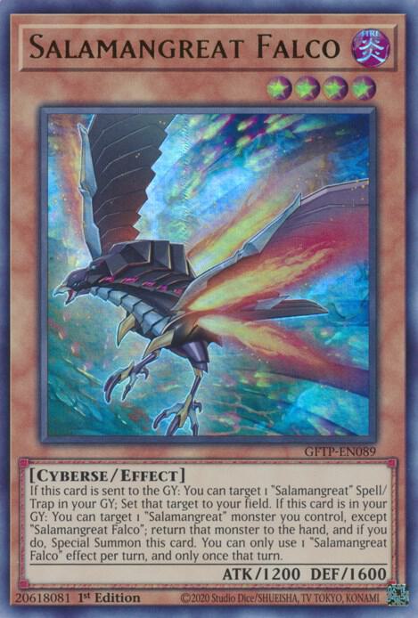 Salamangreat Falco GFTP-EN089 card from Ghosts From the Past