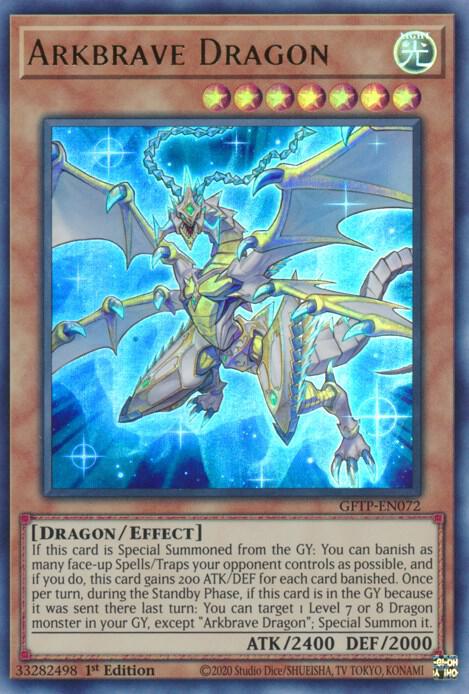 Arkbrave Dragon GFTP-EN072 card from Ghosts From the Past