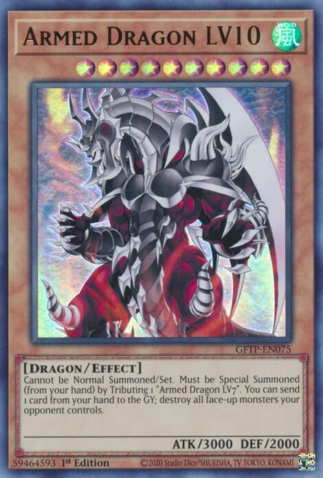Armed Dragon LV10 GFTP-EN075 card from Ghosts From the Past
