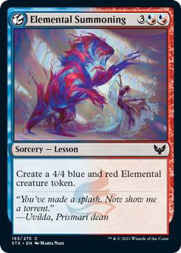 Elemental Summoning 183 card from Strixhaven: School of Mages