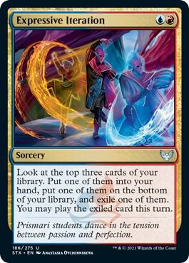Expressive Iteration 186 card from Strixhaven: School of Mages
