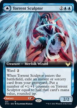 Torrent Sculptor (Extended Art) 331 card from Strixhaven: School of Mages