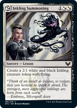 Inkling Summoning 195 card from Strixhaven: School of Mages
