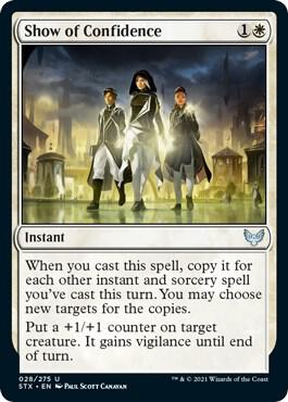 Show of Confidence 28 card from Strixhaven: School of Mages