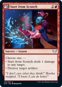 Start from Scratch 114 card from Strixhaven: School of Mages