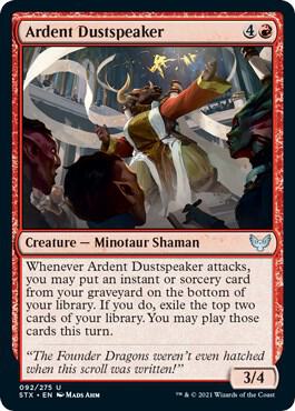 Ardent Dustspeaker 92 card from Strixhaven: School of Mages