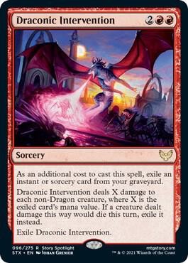 Draconic Intervention 96 card from Strixhaven: School of Mages