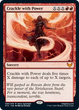 Crackle with Power 95 card from Strixhaven: School of Mages