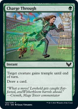 Charge Through 124 card from Strixhaven: School of Mages