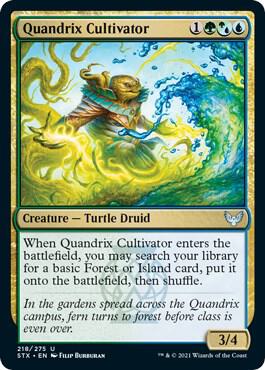 Quandrix Cultivator 218 card from Strixhaven: School of Mages