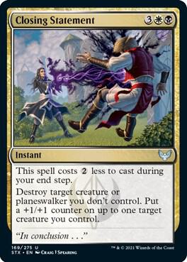 Closing Statement 169 card from Strixhaven: School of Mages