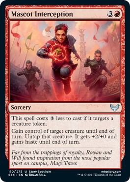 Mascot Interception 110 card from Strixhaven: School of Mages
