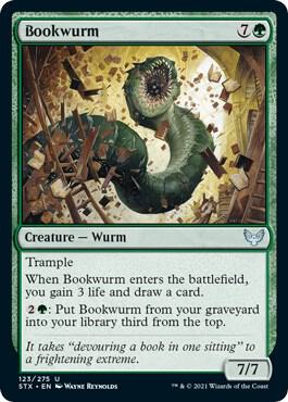 Bookwurm 123 card from Strixhaven: School of Mages