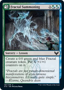 Fractal Summoning 187 card from Strixhaven: School of Mages