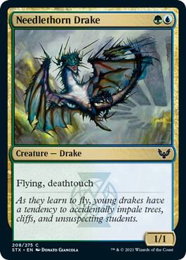 Needlethorn Drake 208 card from Strixhaven: School of Mages